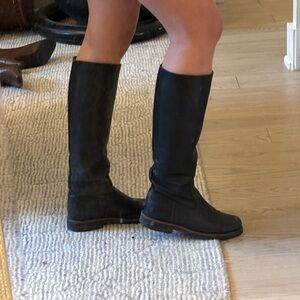 Roots Black Over-the-Knee Leather Riding Boots